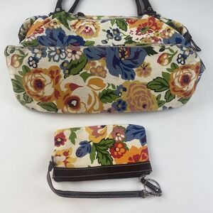 Giani Bernini Womens Medium Handbag Cloth Hobo Shoulder Bag Tote Pockets Used‎